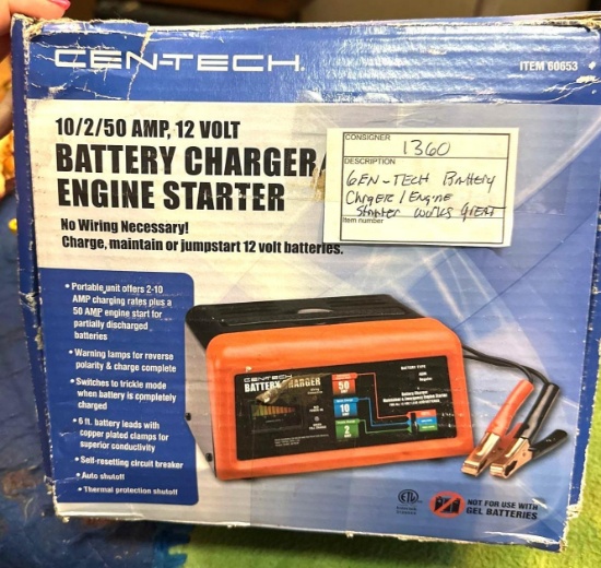 Gen-Tech Battery Charger/Engine Starter- Works Great