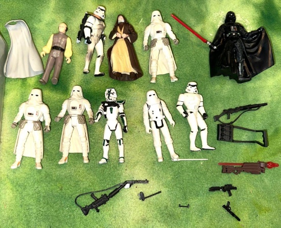 Group of 1990's Star Wars Action figures and accessories