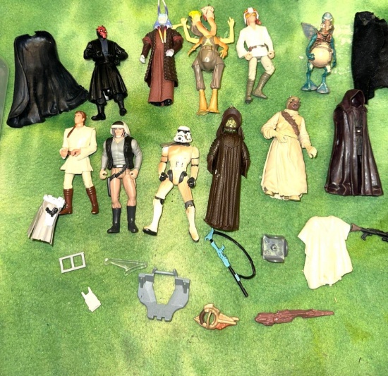 Group of 1990's Star Wars Action figures and accessories
