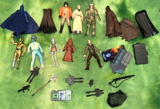 Group of 1990's Star Wars Action figures and accessories