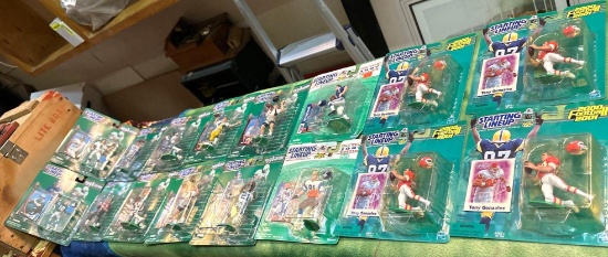 16 NIB Starting lineup Football Action Figures from 1990's
