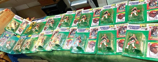 16 NIB Starting lineup Football Action Figures from 1990's