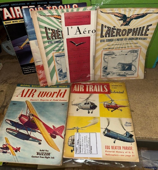 Group of Old Aviation Magazines