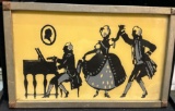 1930's-40's Silhouette of Moasart Era Piano and dancers