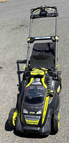 Ryobi 40v Lithium 20" Brushless Self propelled Lawnmower w/battery and charger- works