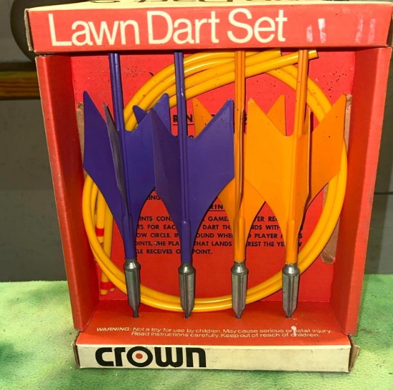 Vintage Lawn Dart Game- Unused in Original Package