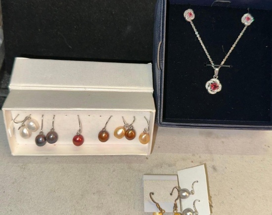 New Jewelry- Honora Fresh Cultured pearl Earrings and Stauer Necklace and earrings