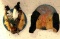 2 Handmade Native American Face wall Hanging- signed 12