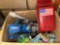 Box of Misc Items- VTG Metal Mail Box and Many are New old stock