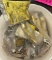 Bucket of New Door Hardware and Assorted Screws