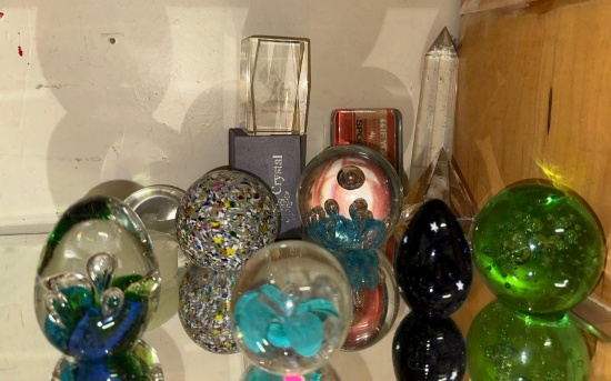 Group of Pretty Blown Glass Paper weights
