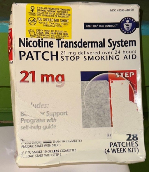 New Box Nicotine patches exp 6/25