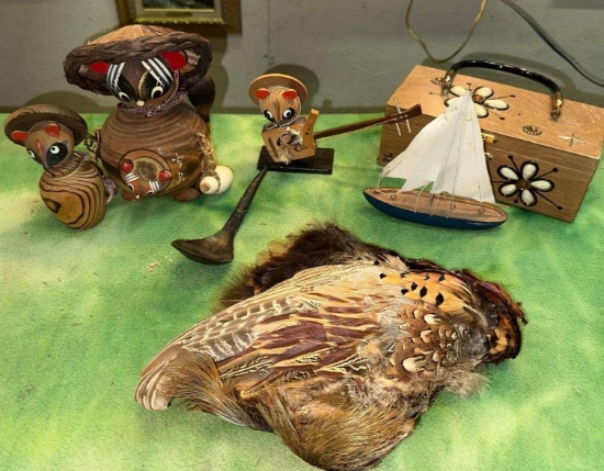 Collectible Wood Carvings and Pretty Leathers
