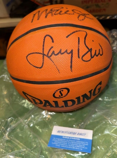 Magic Johnson & Larry Bird Autographed Spalding Official NBA Basketball