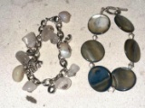 2 Bracelets- Mother of Pearl and Agate