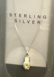 New Sterling Silver Necklace with Sandal Pendant