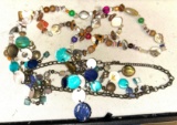 Two 1970's Mother of Pearl Abalone Necklaces