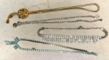 4 Mid Century Rhinestone Necklaces