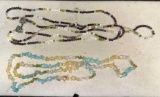 3 Strand Gemstone Necklace (Amethyst, Garnet &Citrine) & Gemstone Necklace (Topaz, Citrine &Quartz)