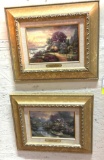 2 Framed Thomas Kinkade Art w/COA's 12
