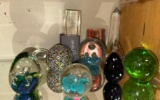 Group of Pretty Blown Glass Paper weights