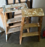 2 Wood Step Stools