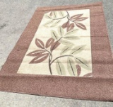Cabana Leaves area rug 7'x5'