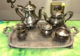 6 Piece Silver Plated Coffee/Tea Set