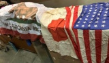 Old Japan Flag, 48 Star US Flag and New California Republic Flag