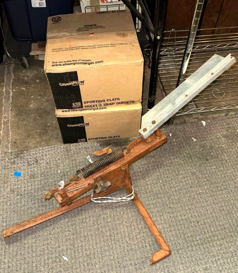 Skeet Launcher and 2 Full Cases of Clay Pigeons