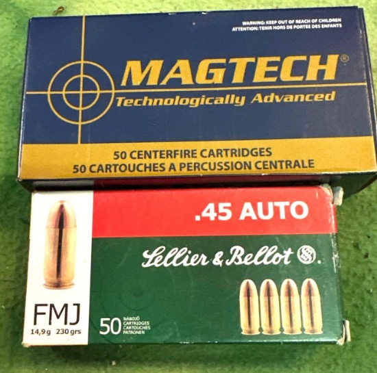 100 Rounds of 45 cal Ammo