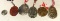 5 Carved Jade Medallions/ Pendants