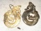 2 Large Carved Stone Chinese Medallions/Pendants