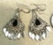 Sterling Silver Onyx Earrings- New