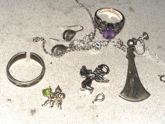 Assorted Sterling Silver Jewelry