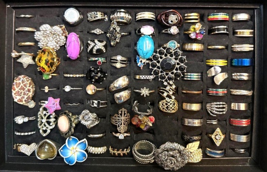 Ring Display with 87 Cool Rings
