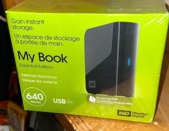 New Sealed Western Digital 640 GB My Book External Hard Drive