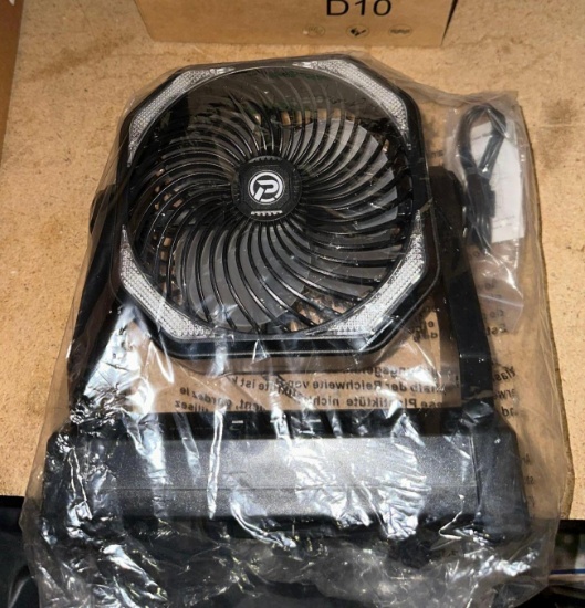 NIB Rechargeable Lithium Battery Fan- Works GREAT!