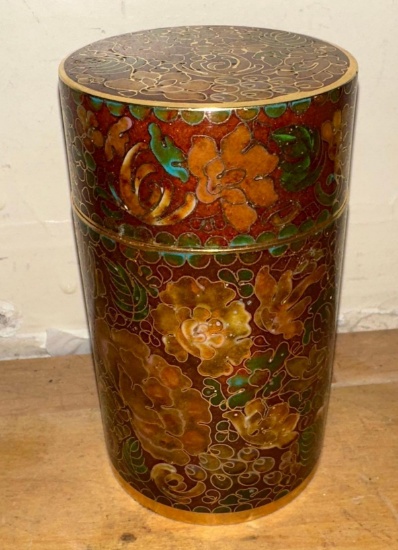 Chinese Cloisonne Tea Jar