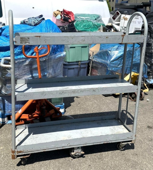 Metal Rolling Cart 58" T x 50" W
