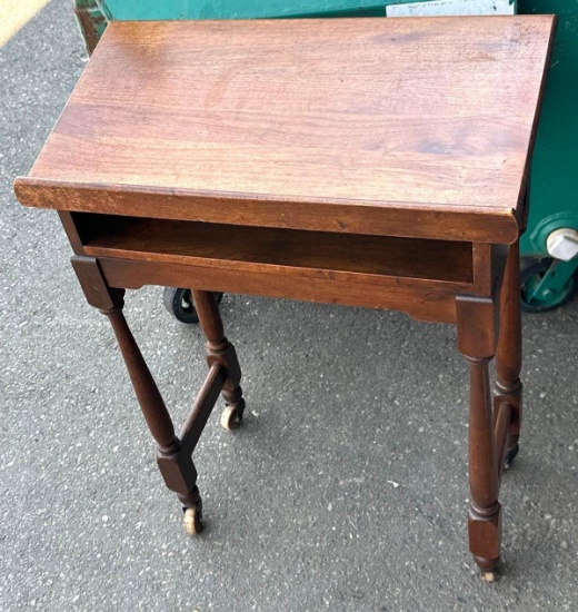 Vintage Walnut Lecture/Music. Book Table 30" T x 25" W