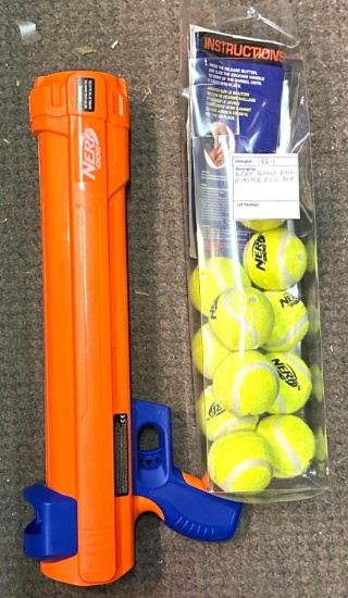 Nerf Tennis Ball Blaster Dog Toy with Balls
