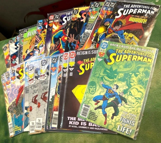 25 Vintage Superman DC Comic Books