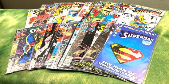 25 Vintage DC Superman Comic Books