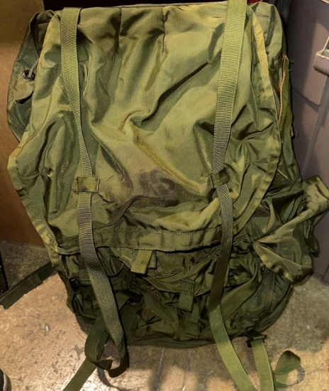 Military Backpack on metal Frame
