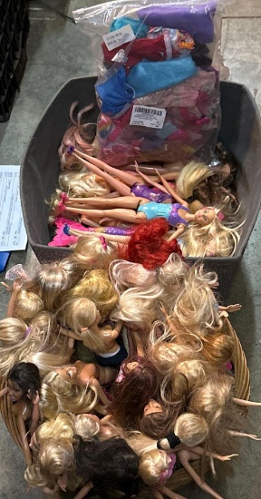 Big Group of Barbie Dolls and Clothes