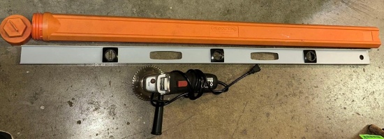 Grinder and 4' Mayes Level and Case