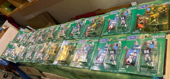 18 New in packages 1990's Starting Lineup Football Figures
