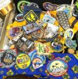 Huge Boy Scout Lot- Patches, Badges, Belt, Bandana and more