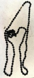 1920's Faceted Black Glass Necklace 54